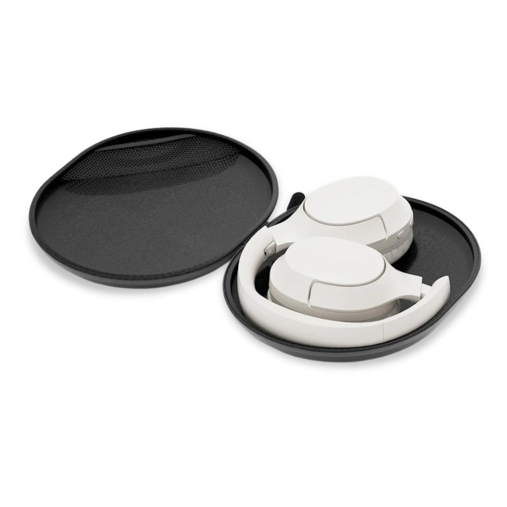 QCY - Estuche Protector STD Over-Ear Negro Cuero PU Rígido