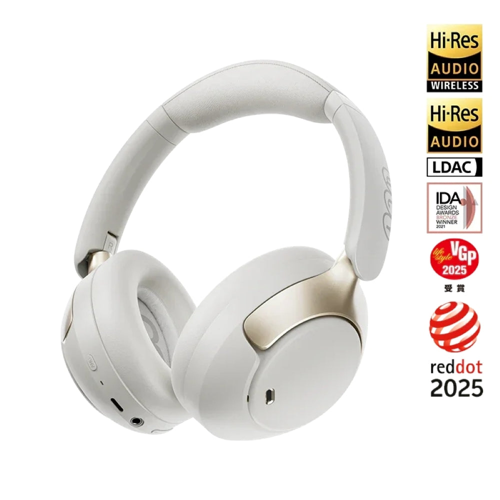 QCY - Audífonos Over-Ear H3 Pro Blanco con ANC Adaptativa 50dB