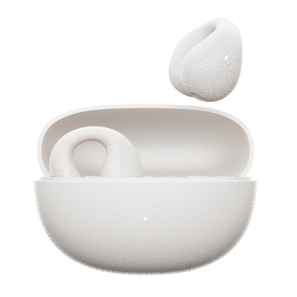 QCY - Audífonos Open-Ear Crossky C10 Blanco + Clip Seguro y 25H de Batería