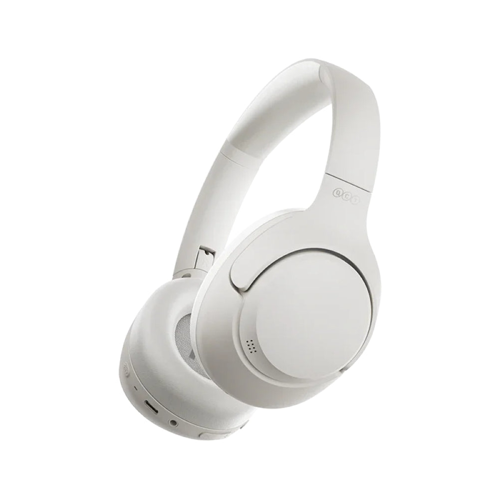 QCY - Audífonos Over-Ear H3 Blanco con ANC 43dB y Hi-Res Audio