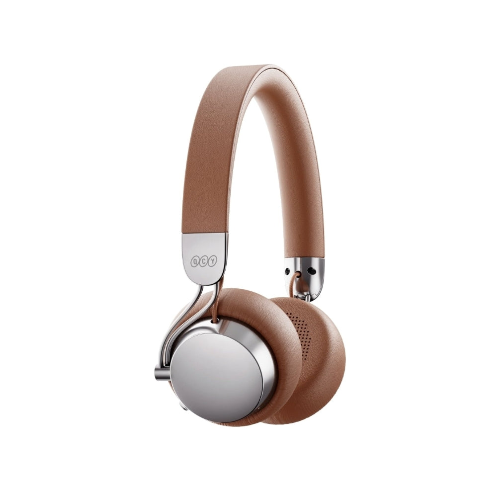 QCY - Audífonos Inalámbricos Over-Ear Era 7 Marrón Retro Hi-Fi 60H