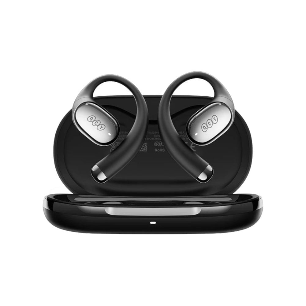 QCY - Audífonos Open-Ear Crossky R70 Negro Bluetooth 6.0 Hi-Res LDAC