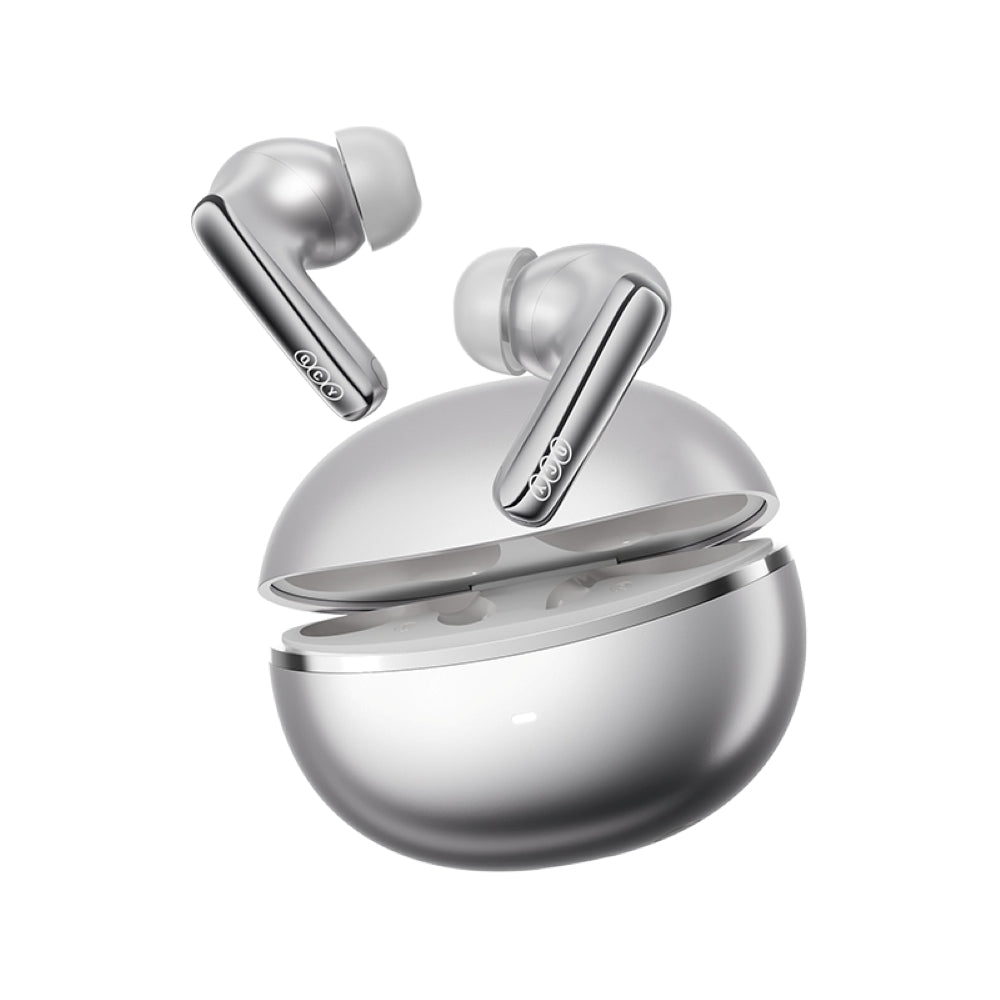 QCY - Audífonos Inalámbricos MeloBuds N70 Gris con ANC 56dB y LDAC Hi-Res
